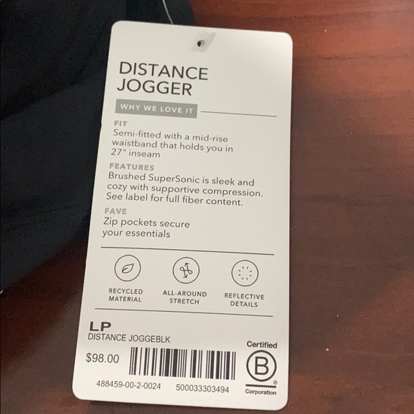 NWT Athleta Distance Rainer Jogger // Black - Picture 6 of 13